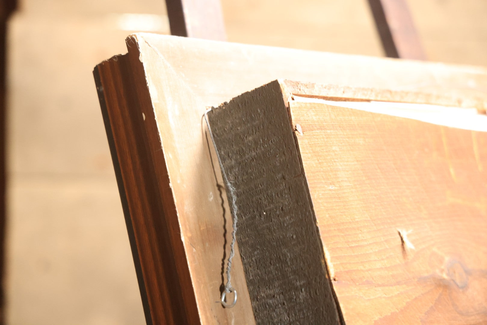 Early 20th Century Shadow Box With Wool Work Flower Horseshoe And Bouquet Arrangement, 24-5/8" X 28-3/8"