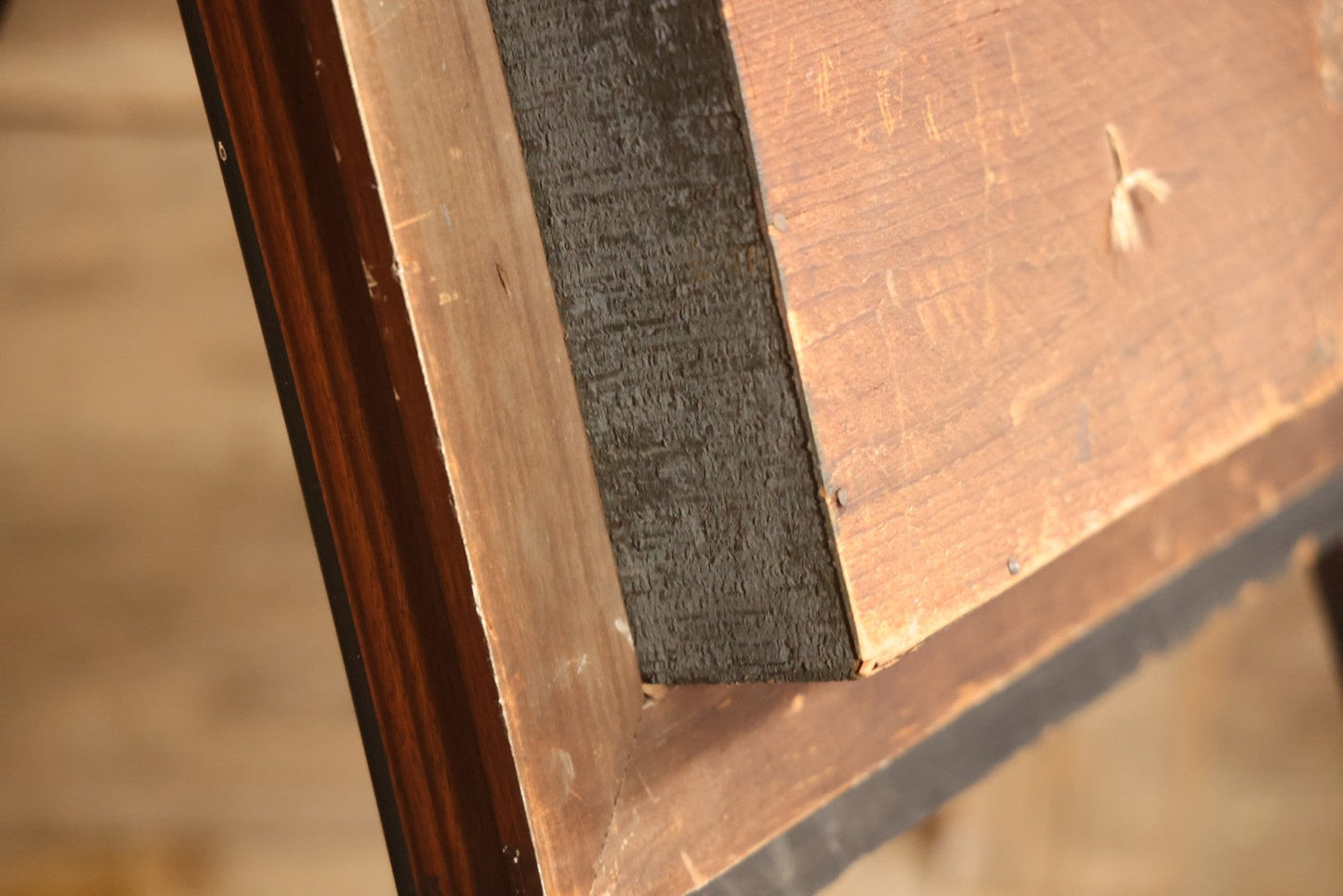 Early 20th Century Shadow Box With Wool Work Flower Horseshoe And Bouquet Arrangement, 24-5/8" X 28-3/8"