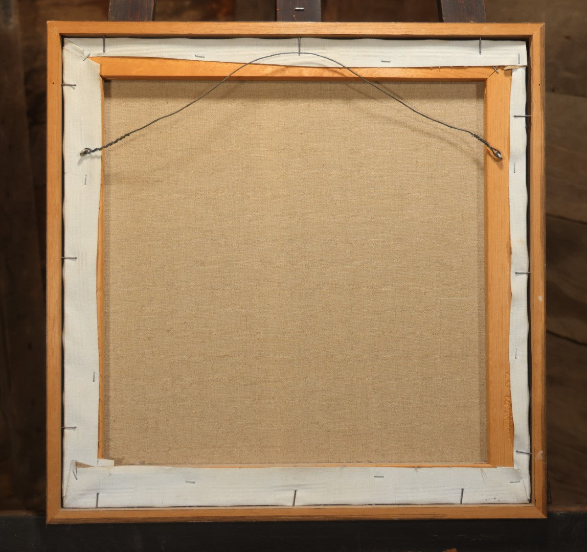 Vintage Late 20th Century Oil On Canvas Portrait Of Elder Sailor, Signed Greg Cartmell, 21-1/8" X 21-1/8"