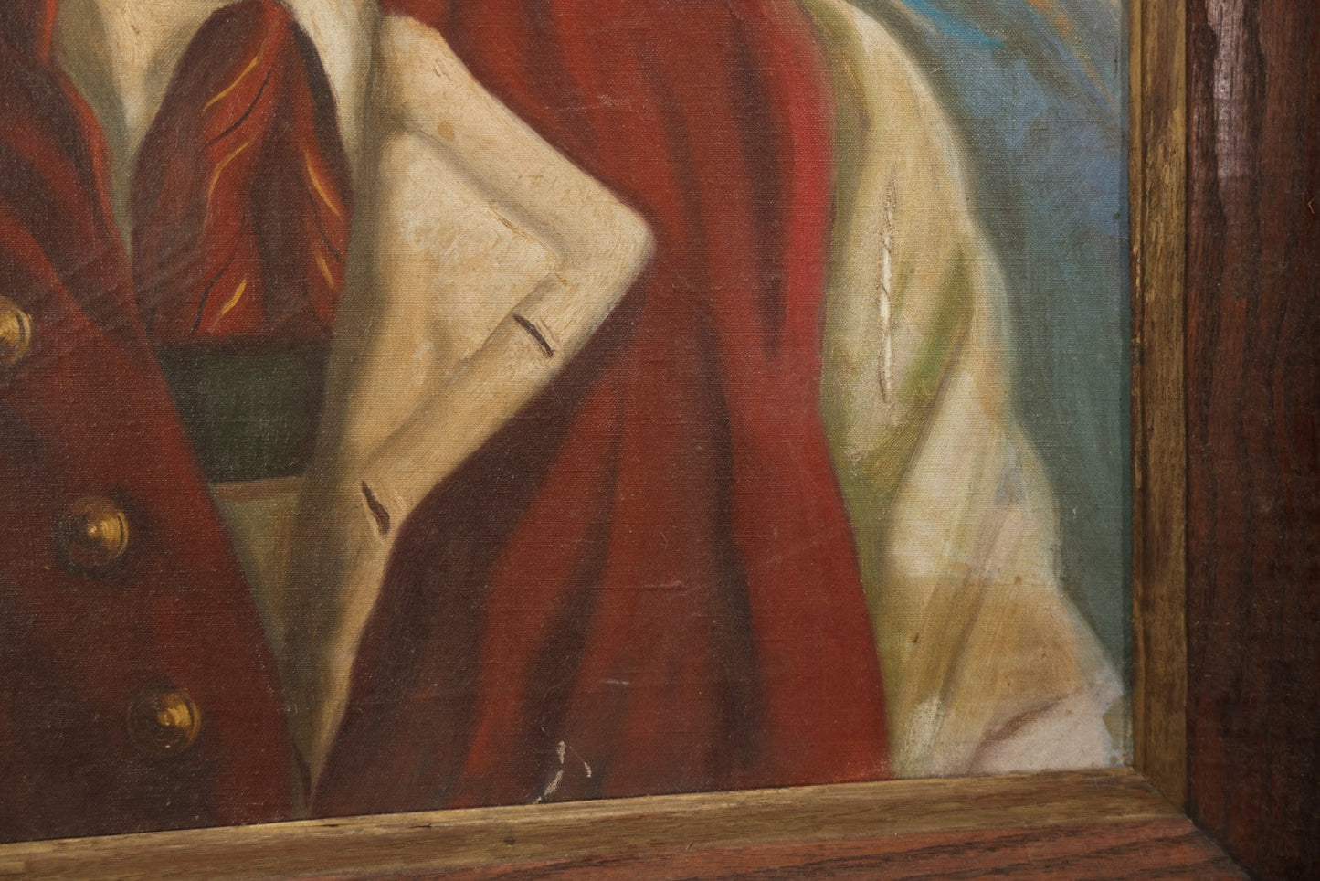 Mid-20th Century Oil On Canvas Portrait Of Elder Alpine Gentleman With Pipe, Signed Gussich, 23-3/4" X 27-3/4"