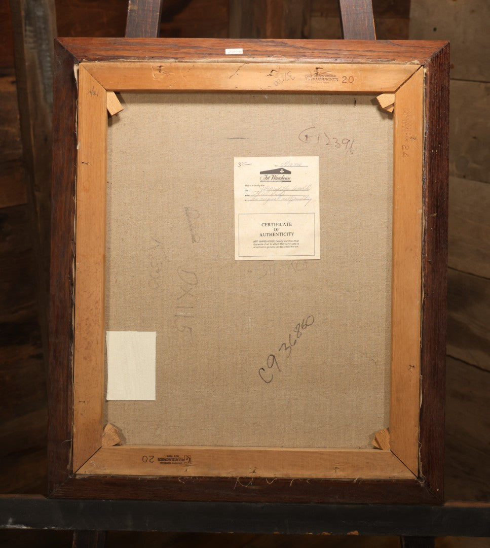 Mid-20th Century Oil On Canvas Portrait Of Elder Alpine Gentleman With Pipe, Signed Gussich, 23-3/4" X 27-3/4"