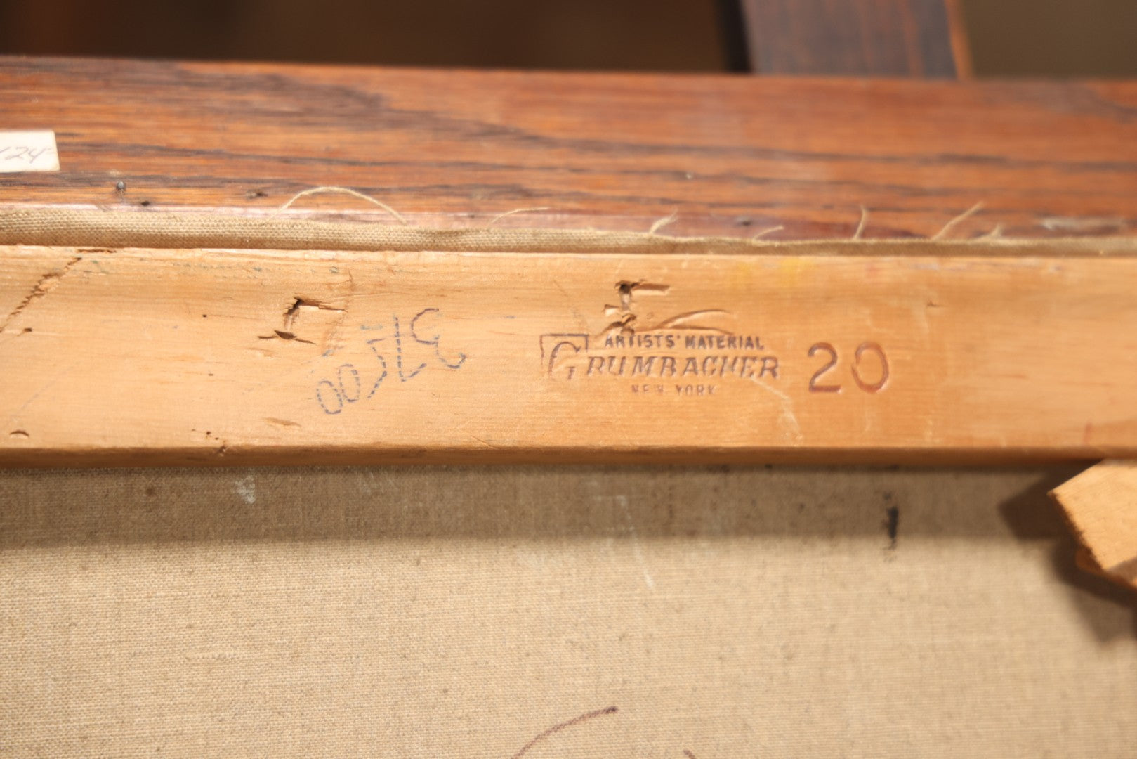 Mid-20th Century Oil On Canvas Portrait Of Elder Alpine Gentleman With Pipe, Signed Gussich, 23-3/4" X 27-3/4"