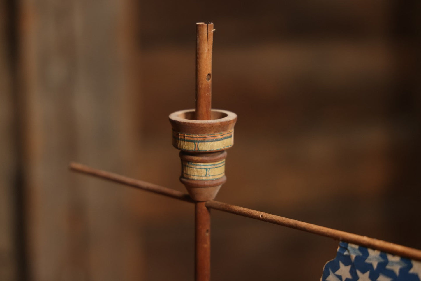 Early 20th Century “Uncle Sam” Paper Lithographed And Wood Pull Toy Battleship, 32" L