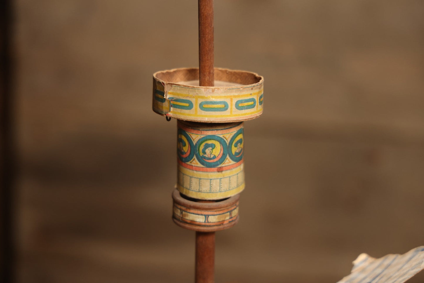 Early 20th Century “Uncle Sam” Paper Lithographed And Wood Pull Toy Battleship, 32" L