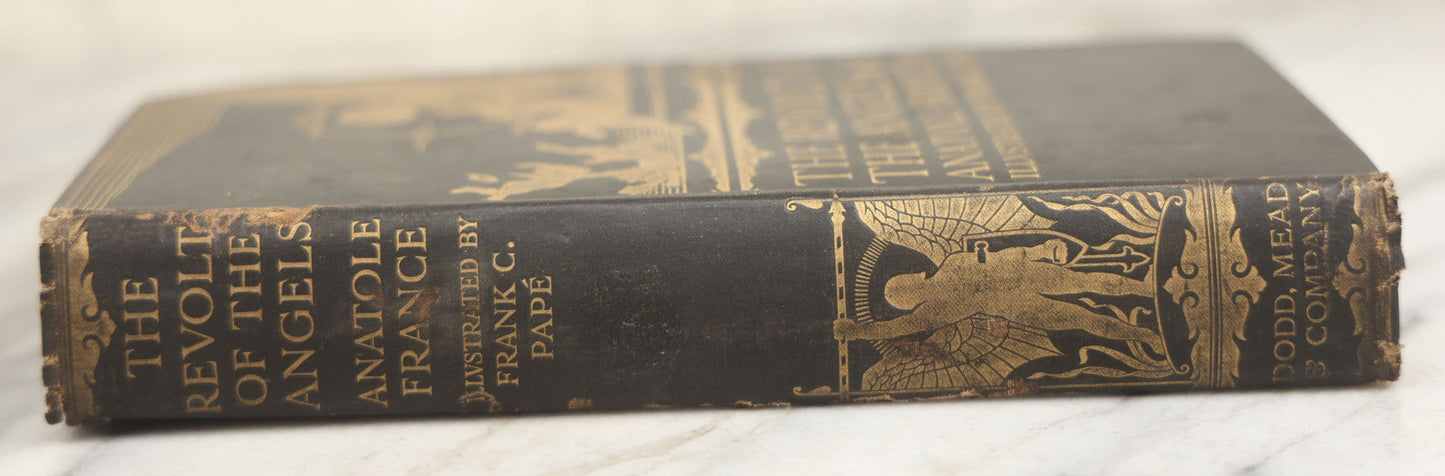 Lot 008 - "The Revolt Of The Angels" Antique Illustrated Book By Anatole France, Illustrated By Frank C. Papé, Published By Dodd, Mead & Company, New York, 1924, Illustrations Include Sphinx, Pan, Satyrs, Cupid, Heralds In Gas Masks, Deckled Edges