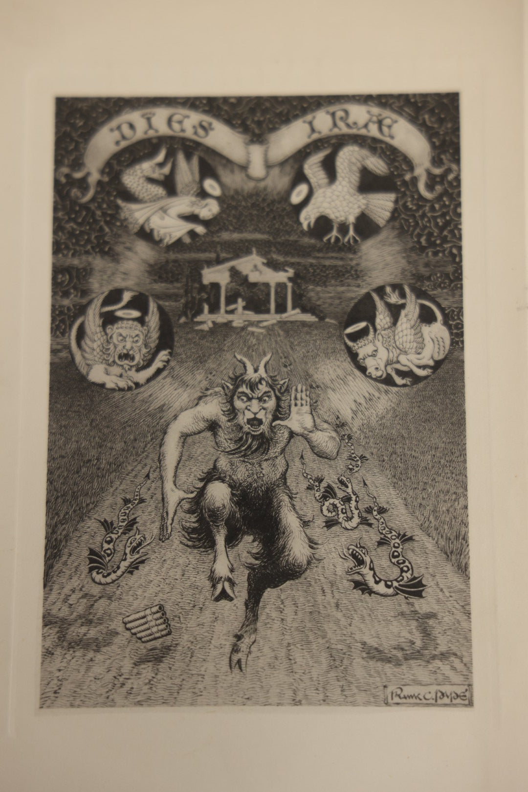 Lot 008 - "The Revolt Of The Angels" Antique Illustrated Book By Anatole France, Illustrated By Frank C. Papé, Published By Dodd, Mead & Company, New York, 1924, Illustrations Include Sphinx, Pan, Satyrs, Cupid, Heralds In Gas Masks, Deckled Edges