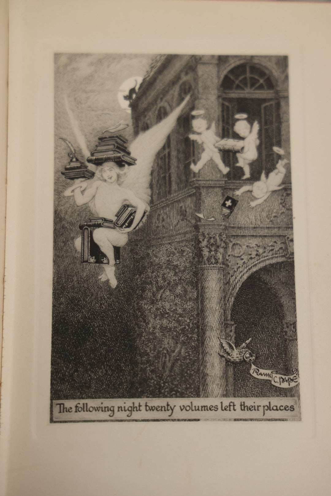 Lot 008 - "The Revolt Of The Angels" Antique Illustrated Book By Anatole France, Illustrated By Frank C. Papé, Published By Dodd, Mead & Company, New York, 1924, Illustrations Include Sphinx, Pan, Satyrs, Cupid, Heralds In Gas Masks, Deckled Edges
