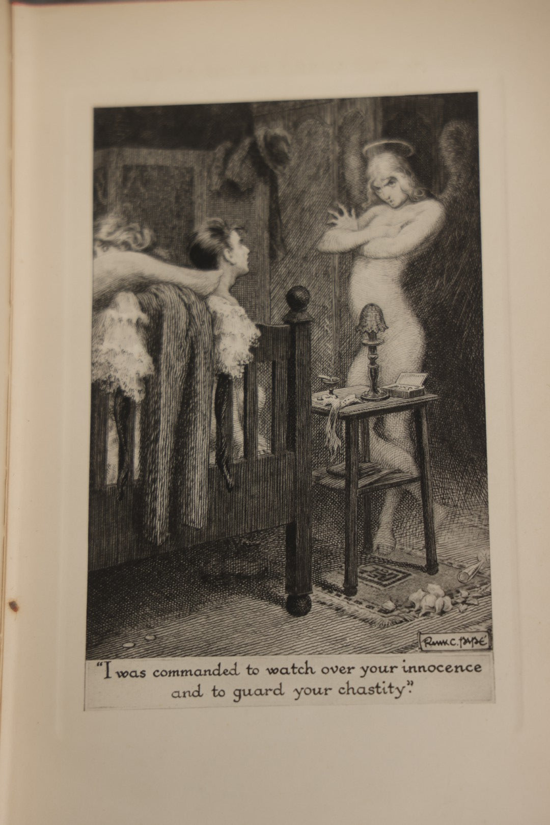 Lot 008 - "The Revolt Of The Angels" Antique Illustrated Book By Anatole France, Illustrated By Frank C. Papé, Published By Dodd, Mead & Company, New York, 1924, Illustrations Include Sphinx, Pan, Satyrs, Cupid, Heralds In Gas Masks, Deckled Edges