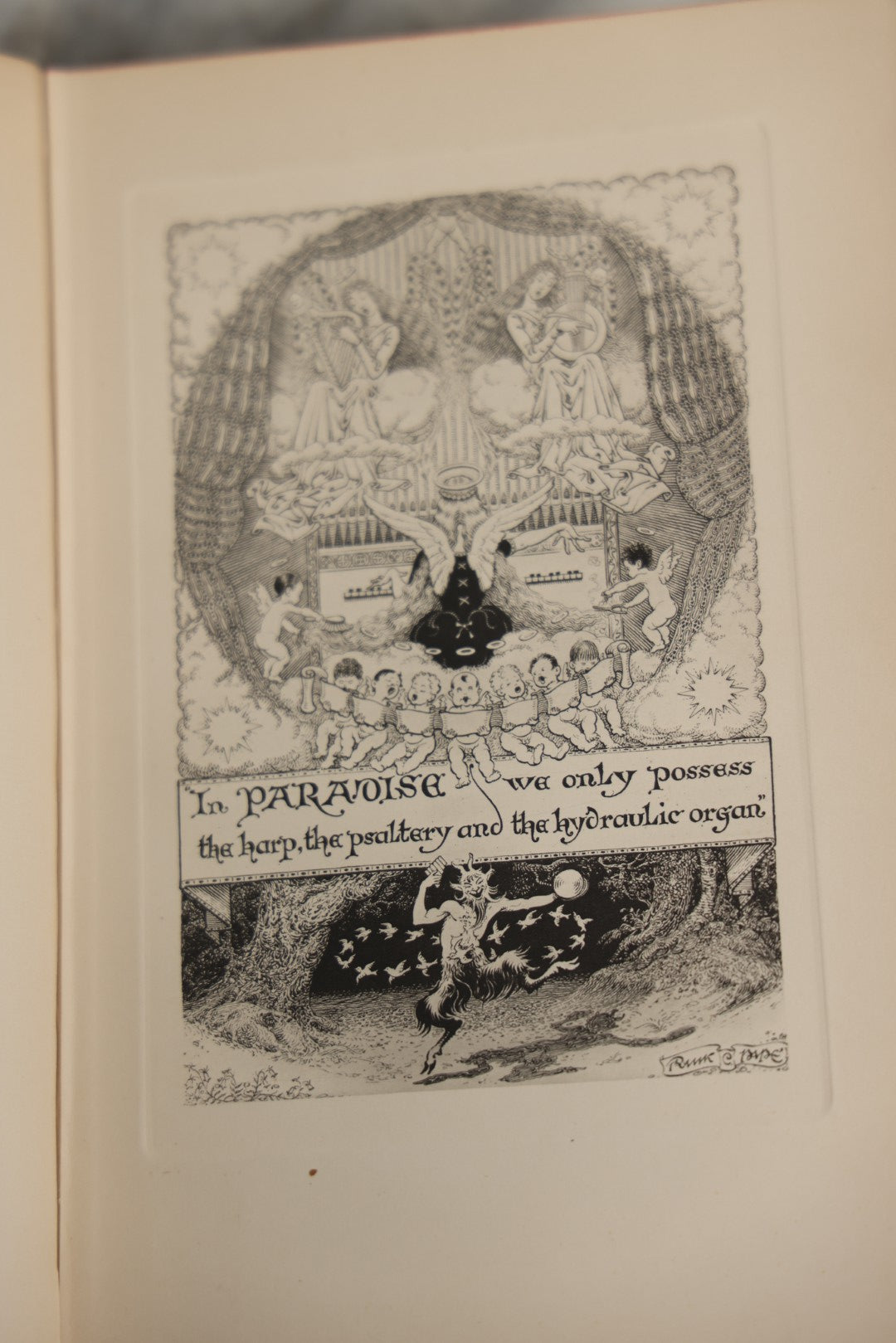 Lot 008 - "The Revolt Of The Angels" Antique Illustrated Book By Anatole France, Illustrated By Frank C. Papé, Published By Dodd, Mead & Company, New York, 1924, Illustrations Include Sphinx, Pan, Satyrs, Cupid, Heralds In Gas Masks, Deckled Edges