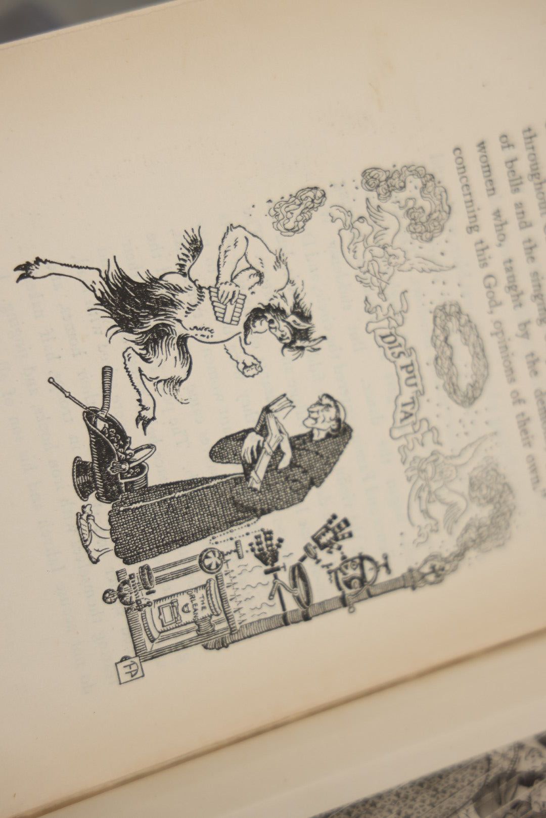 Lot 008 - "The Revolt Of The Angels" Antique Illustrated Book By Anatole France, Illustrated By Frank C. Papé, Published By Dodd, Mead & Company, New York, 1924, Illustrations Include Sphinx, Pan, Satyrs, Cupid, Heralds In Gas Masks, Deckled Edges