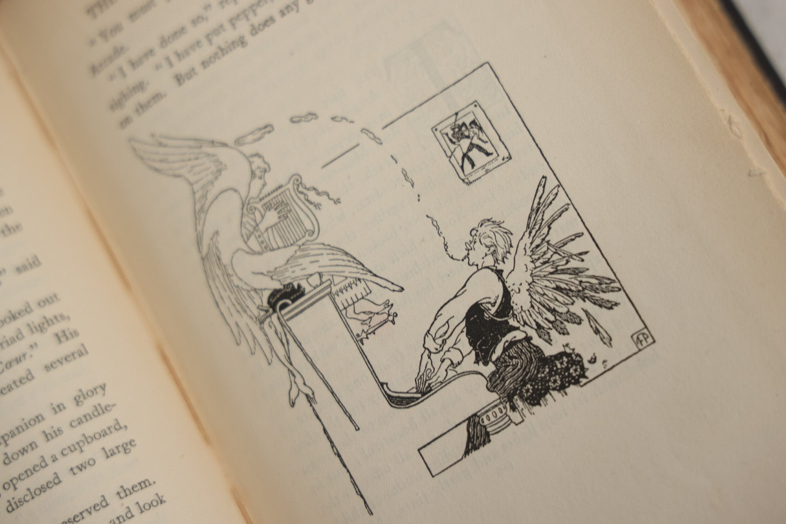 Lot 008 - "The Revolt Of The Angels" Antique Illustrated Book By Anatole France, Illustrated By Frank C. Papé, Published By Dodd, Mead & Company, New York, 1924, Illustrations Include Sphinx, Pan, Satyrs, Cupid, Heralds In Gas Masks, Deckled Edges