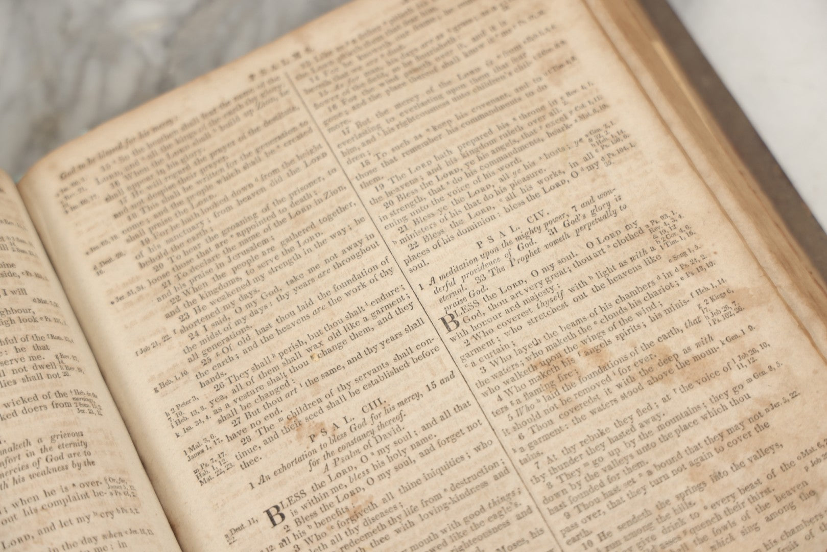 Lot 009 - Antique Leather Bound Family Holy Bible, King James Version, Handwritten Wilder Family Records Dating From 1737-1855, Printed By John Holbrook, Brattleborough, Vermont, Circa 1816, Note Missing Front Pages