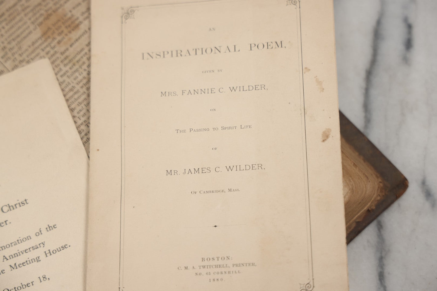 Lot 009 - Antique Leather Bound Family Holy Bible, King James Version, Handwritten Wilder Family Records Dating From 1737-1855, Printed By John Holbrook, Brattleborough, Vermont, Circa 1816, Note Missing Front Pages