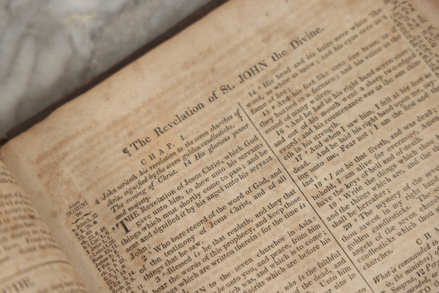 Lot 009 - Antique Leather Bound Family Holy Bible, King James Version, Handwritten Wilder Family Records Dating From 1737-1855, Printed By John Holbrook, Brattleborough, Vermont, Circa 1816, Note Missing Front Pages