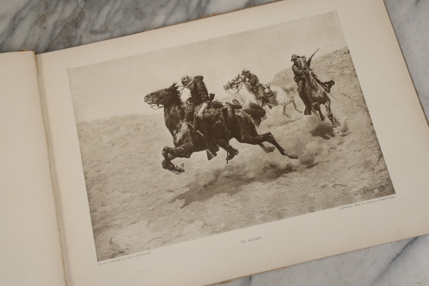 Lot 010 - "My Bunkie And Others" Collected Artistic Works Of Charles Schreyvogel, Signed By The Artist With Christmas 1909 Inscription "To My Friend O. A. Lehman," Published By Moffat, Yard & Company, New York, 1909