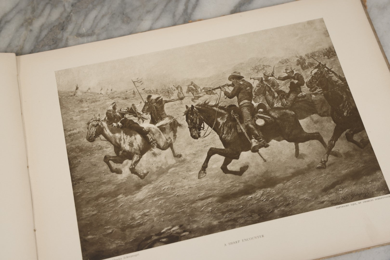Lot 010 - "My Bunkie And Others" Collected Artistic Works Of Charles Schreyvogel, Signed By The Artist With Christmas 1909 Inscription "To My Friend O. A. Lehman," Published By Moffat, Yard & Company, New York, 1909
