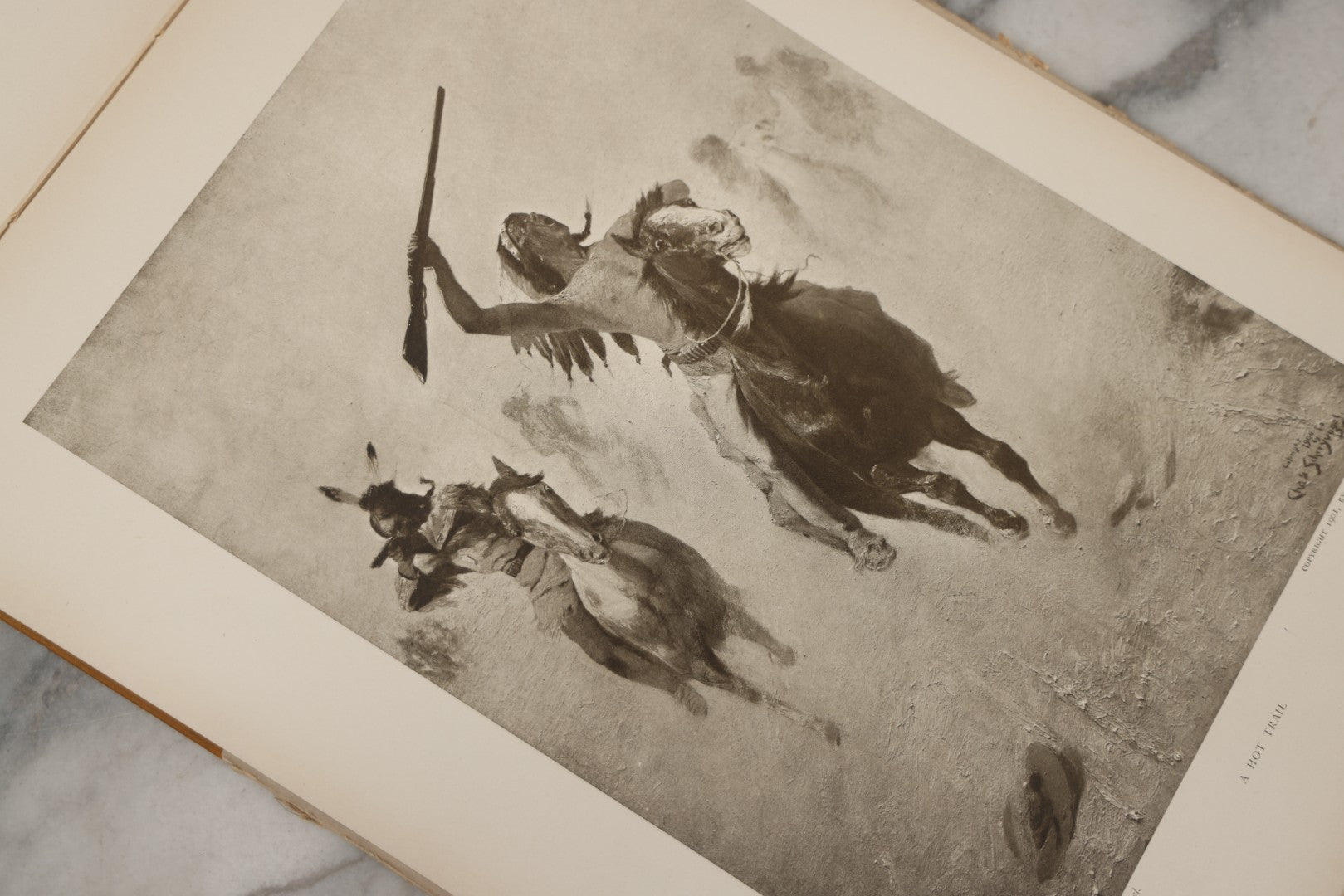 Lot 010 - "My Bunkie And Others" Collected Artistic Works Of Charles Schreyvogel, Signed By The Artist With Christmas 1909 Inscription "To My Friend O. A. Lehman," Published By Moffat, Yard & Company, New York, 1909