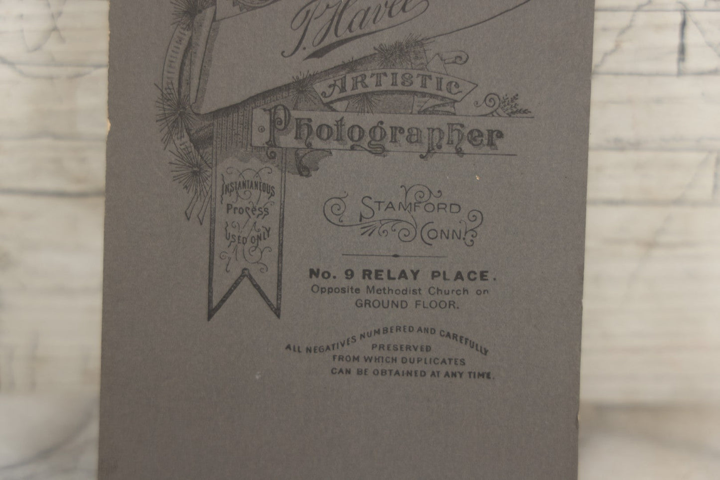 Lot 015 - Antique Cabinet Card Photograph Of Two Saint Bernard Dogs Identified As Baby Bylo And Aunt Sarah, Photographed By T. Havee, Stamford, Connecticut