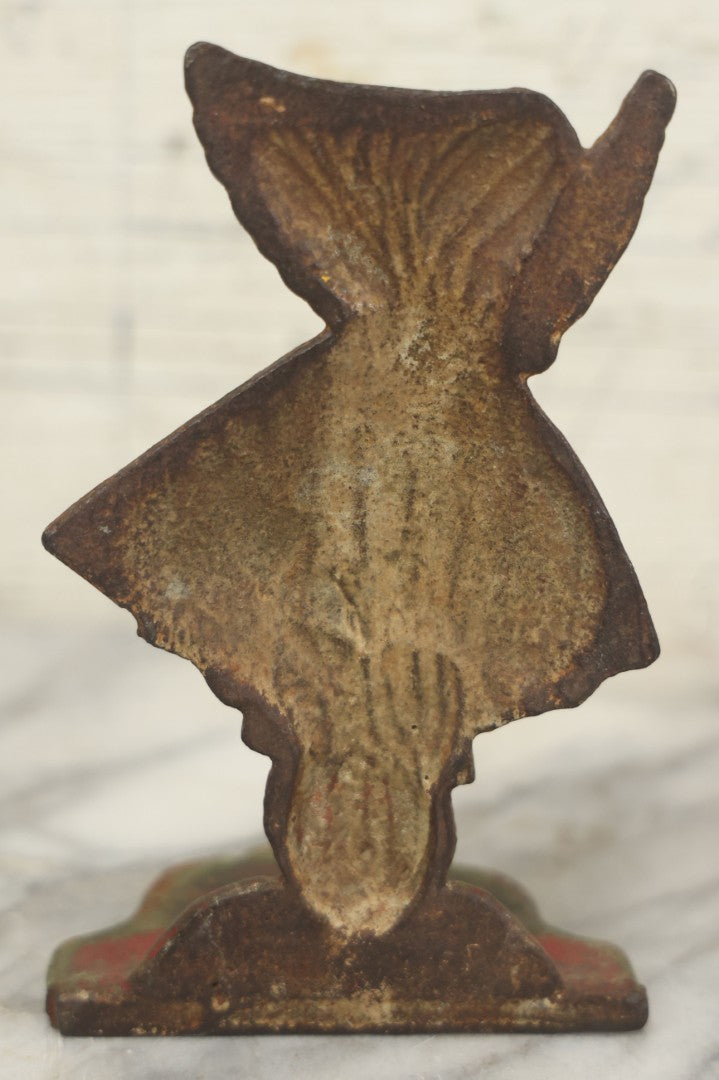Lot 022 - Antique Cast Iron Sunbonnet Sue Doorstop With Remnants Of Original Paint, 6-1/2" H