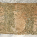 Lot 027 - Antique Hooked Rug Mat With Cat And "This Is Mine" Motto, Note Dirty, 17-1/4" x 10-3/4"