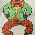 Lot 031 - Vintage Jointed Die-Cut Wiggly Dancing Cat Halloween Decoration, Likely Beistle