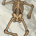 Lot 032 - Vintage H.E. Luhrs Jointed Skeleton Die-Cut Halloween Decoration, Made In U.S.A.