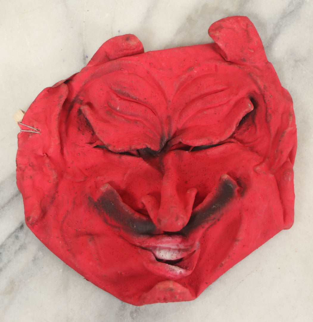Lot 043 - Pair Of Vintage Rubber Halloween Masks Including Devil And Clown