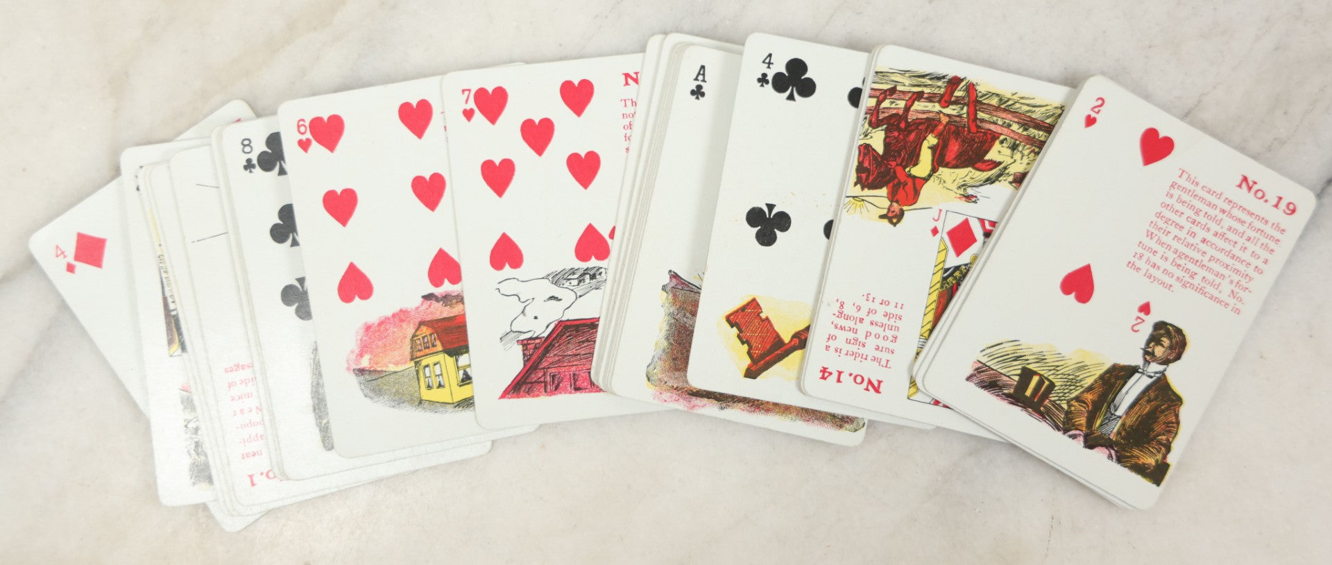 Lot 044 - Vintage Gypsy Witch Fortune-Telling Playing Cards By United States Playing Card Co., Cincinnati Ohio, Complete Deck With Instructions And Box