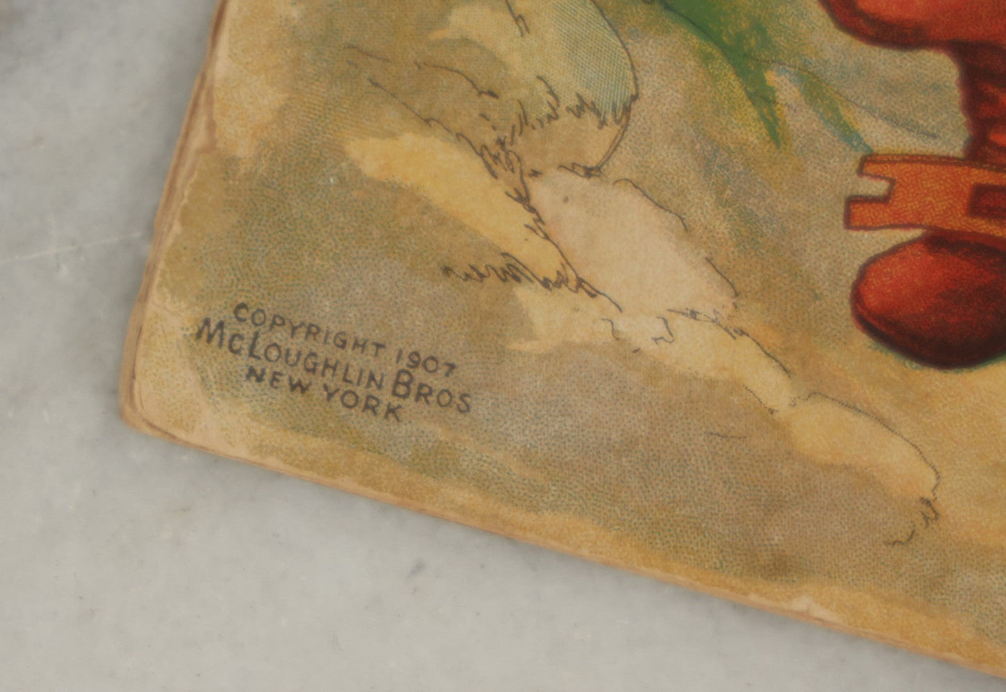 Lot 048 - Antique Children's Book "Puss-In-Boots," Published By McLoughlin Bros., New York, Copyright 1907, Fairyland Series