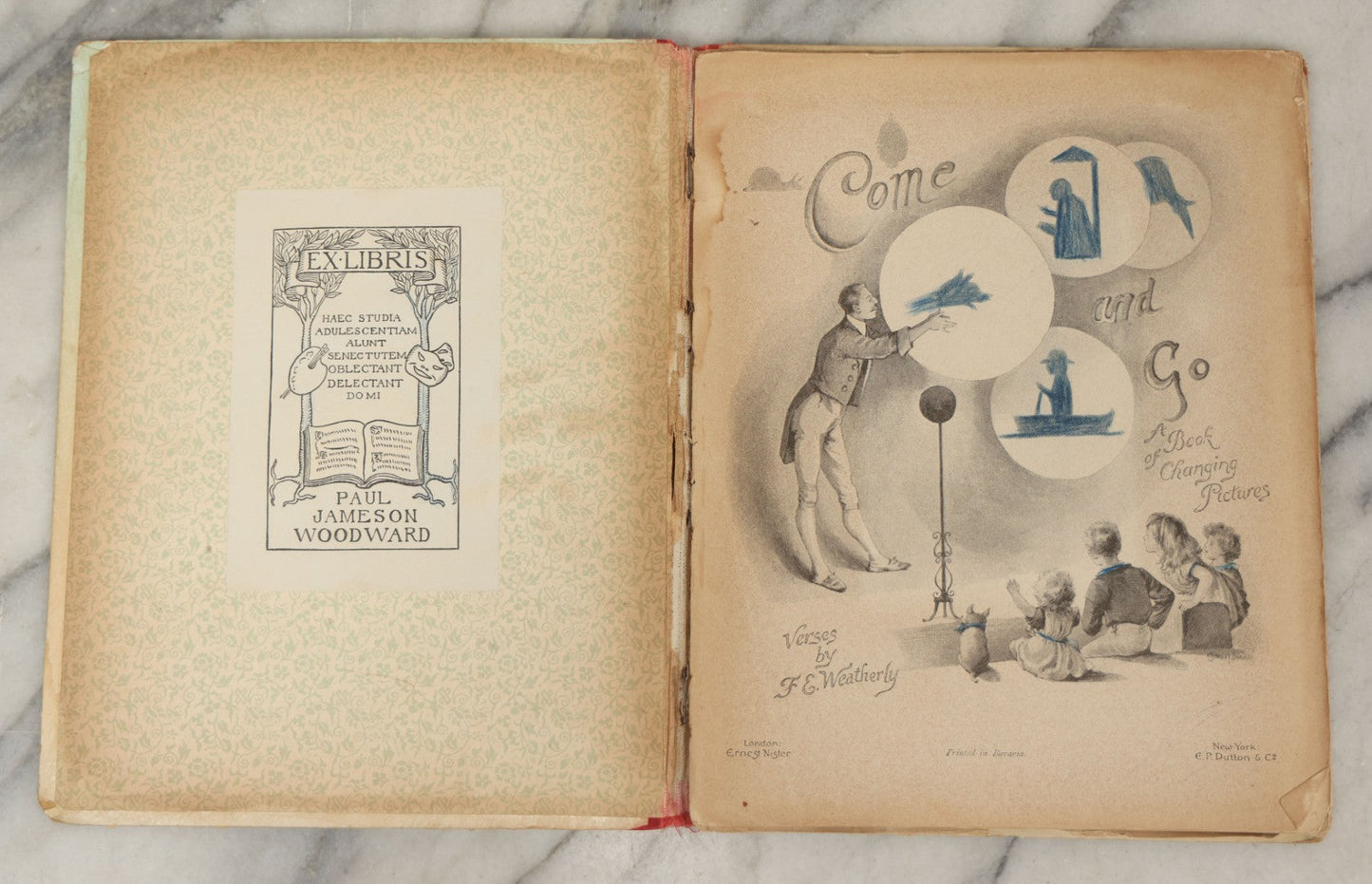 Lot 049 - Antique Children's Book "Come And Go; A Book Of Changing Pictures," Published By E.P. Dutton & Co., New York, And Ernest Nister, London, Printed In Bavaria, Note Heavy Wear