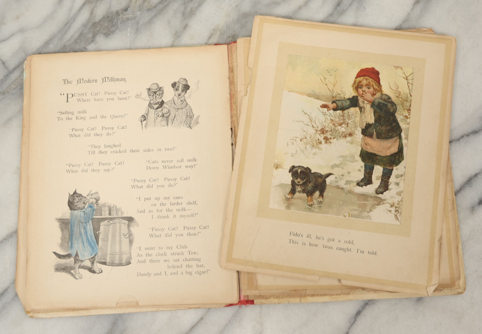 Lot 049 - Antique Children's Book "Come And Go; A Book Of Changing Pictures," Published By E.P. Dutton & Co., New York, And Ernest Nister, London, Printed In Bavaria, Note Heavy Wear