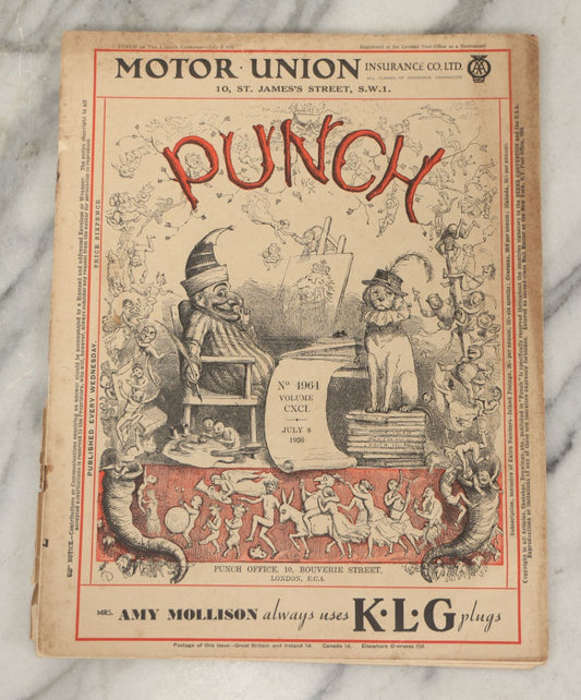 Lot 052 - Vintage Punch Magazine No. 4964, Volume CXCI, July 8, 1936