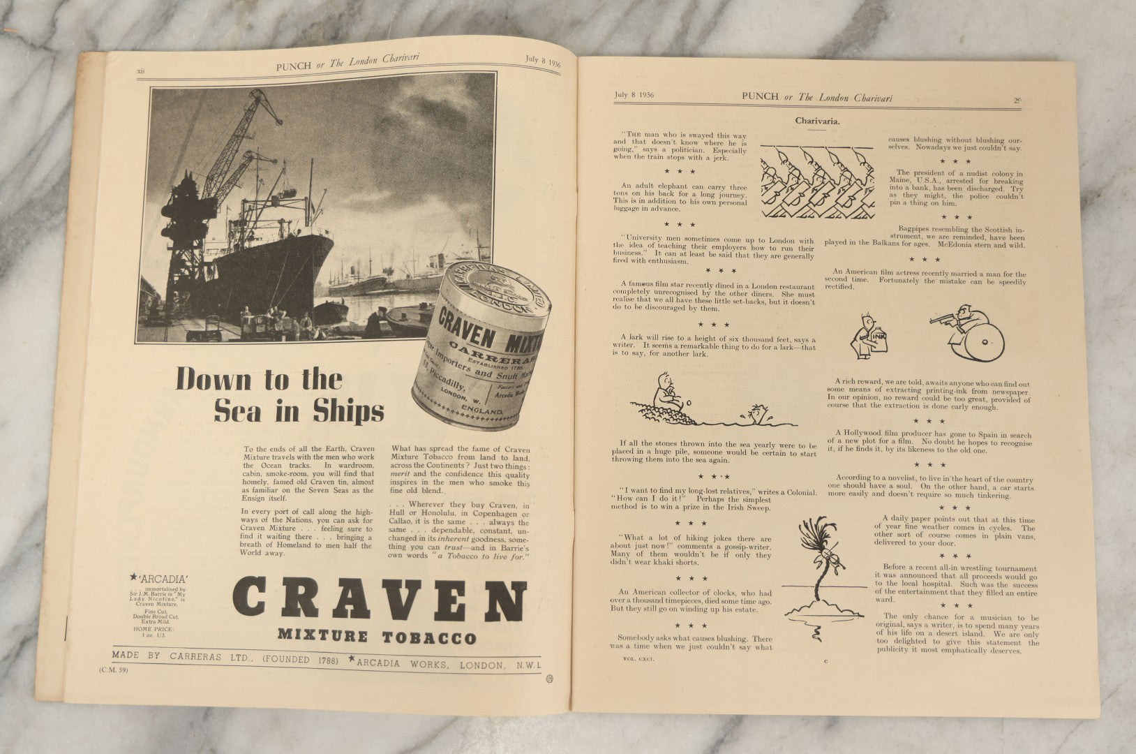 Lot 052 - Vintage Punch Magazine No. 4964, Volume CXCI, July 8, 1936