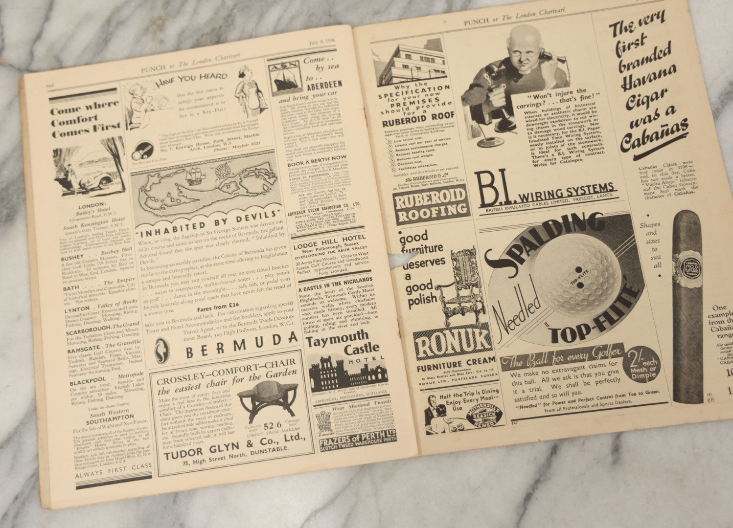 Lot 052 - Vintage Punch Magazine No. 4964, Volume CXCI, July 8, 1936