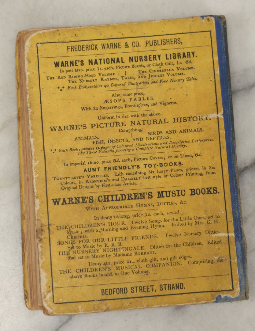 Lot 053 - "Warne's Picture Natural History: Birds And Animals" Antique Book Published By Frederick Warne & Co., London, Circa Late 19th Century
