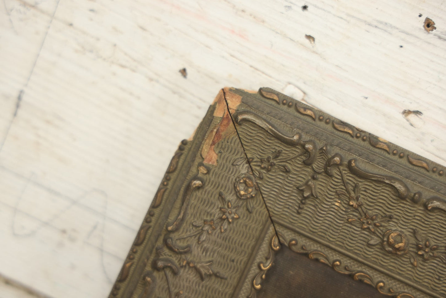 Lot 059 - Antique Print After "The Doctor" By Luke Fildes In Original Gesso Frame With Provenance On Verso, 19-3/8" x 14-3/8"