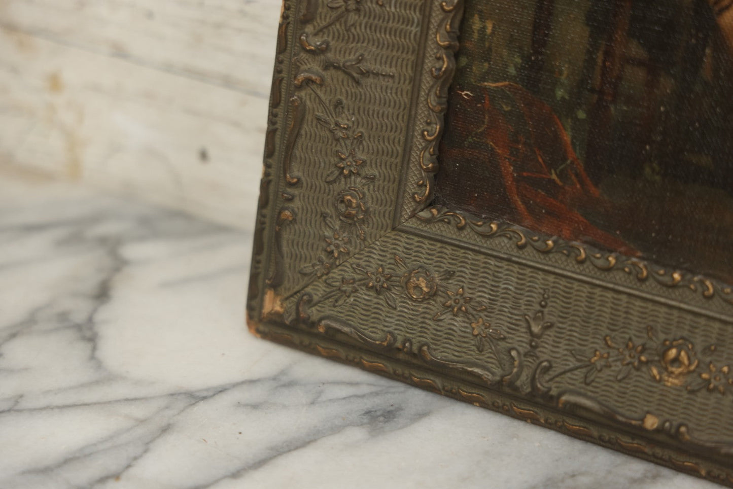 Lot 059 - Antique Print After "The Doctor" By Luke Fildes In Original Gesso Frame With Provenance On Verso, 19-3/8" x 14-3/8"