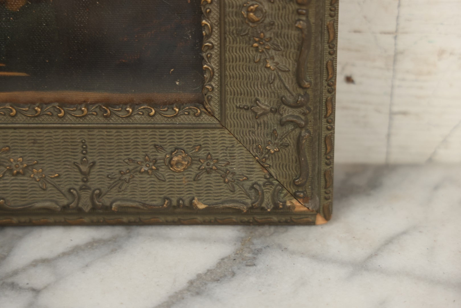 Lot 059 - Antique Print After "The Doctor" By Luke Fildes In Original Gesso Frame With Provenance On Verso, 19-3/8" x 14-3/8"