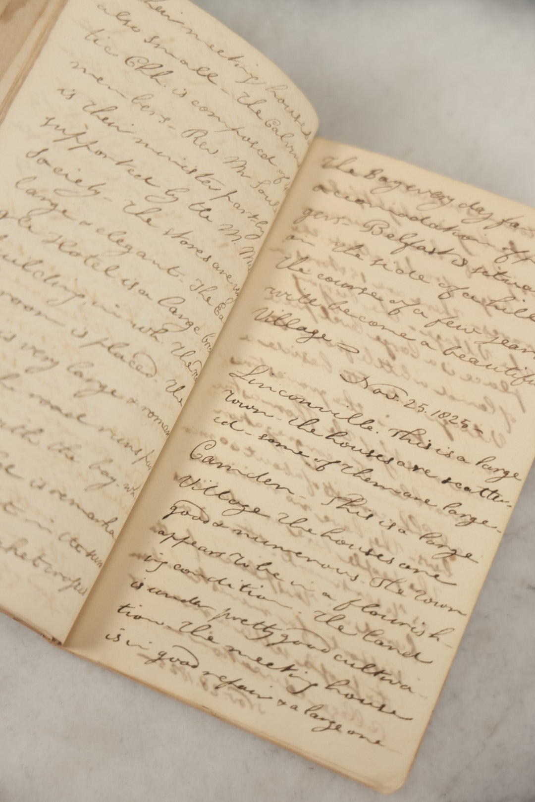 Lot 060 - Antique "Maine Farmer's Almanac" 1825, Published In Hallowell, With Extensive Handwritten Journal Entries By Reverend Joseph A. E. Long