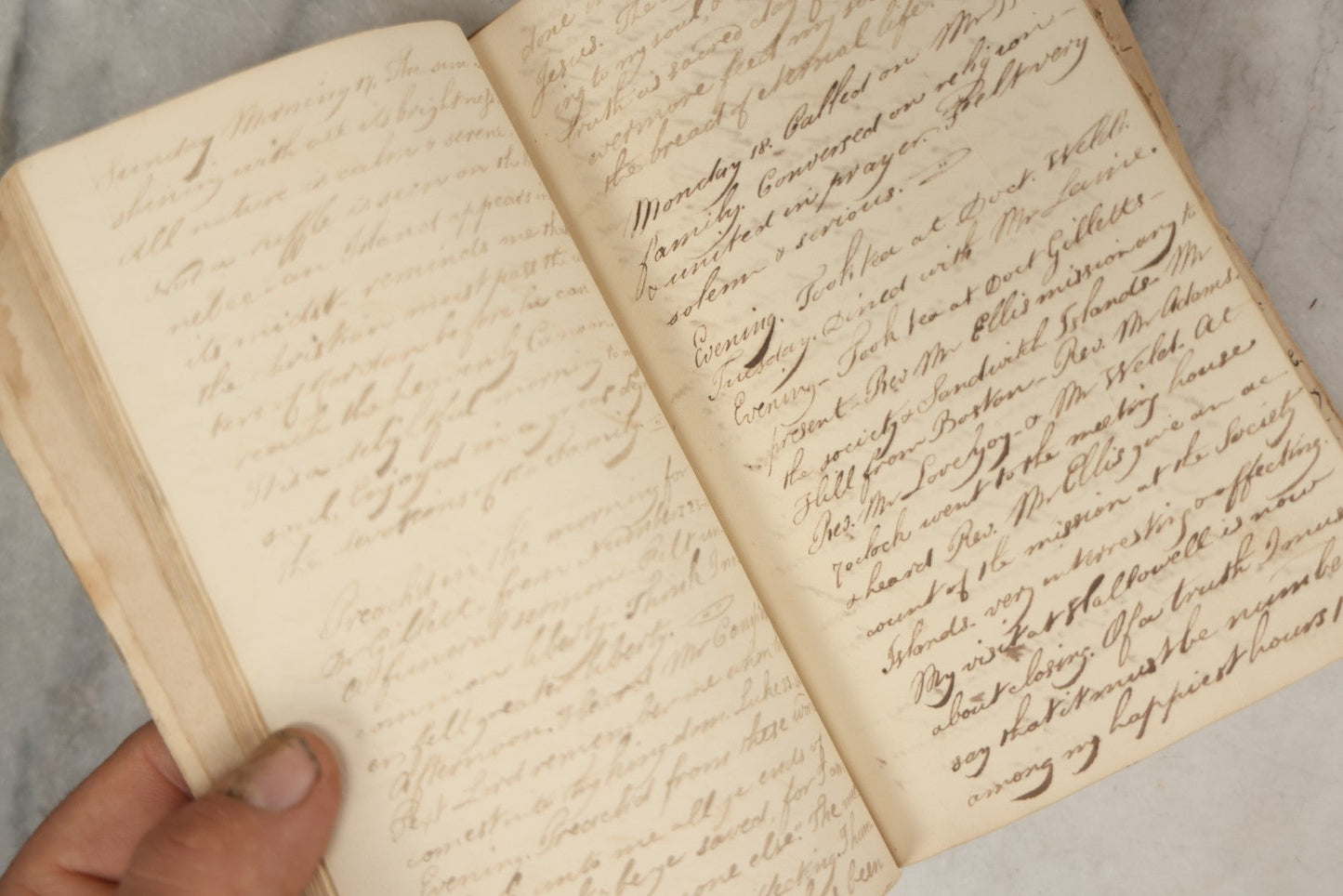 Lot 060 - Antique "Maine Farmer's Almanac" 1825, Published In Hallowell, With Extensive Handwritten Journal Entries By Reverend Joseph A. E. Long