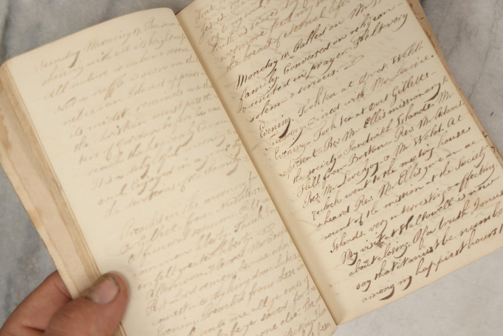 Lot 060 - Antique "Maine Farmer's Almanac" 1825, Published In Hallowell, With Extensive Handwritten Journal Entries By Reverend Joseph A. E. Long