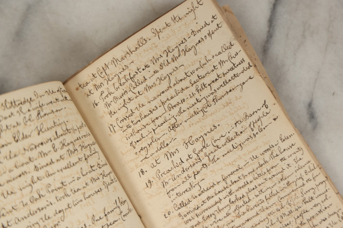 Lot 060 - Antique "Maine Farmer's Almanac" 1825, Published In Hallowell, With Extensive Handwritten Journal Entries By Reverend Joseph A. E. Long