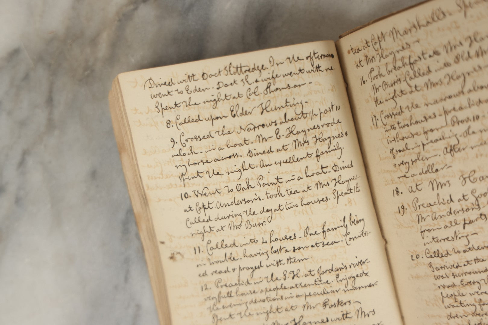 Lot 060 - Antique "Maine Farmer's Almanac" 1825, Published In Hallowell, With Extensive Handwritten Journal Entries By Reverend Joseph A. E. Long