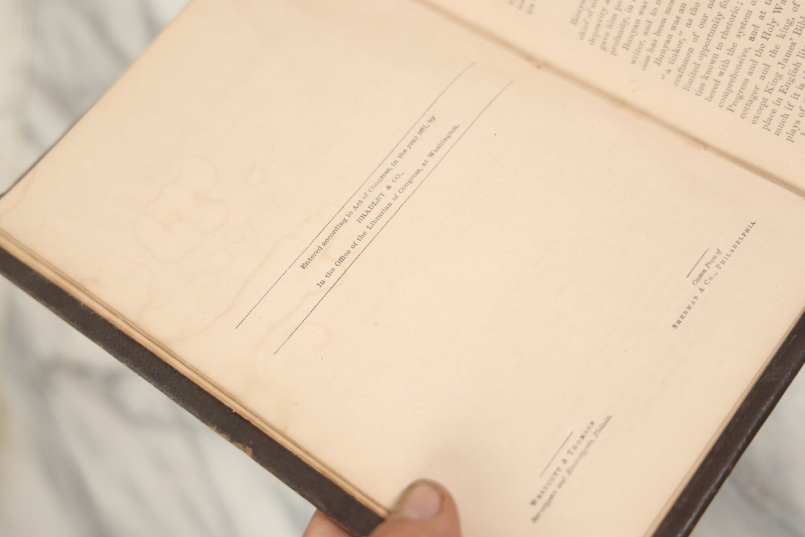 Lot 061 - "The Complete Works Of John Bunyan" Antique Illustrated Book, Embossed Gilt-Stamped Leather Fine Binding, Illustrations Engraved By A.B. Walter, Published By Bradley, Garretson & Co., Philadelphia, 1873