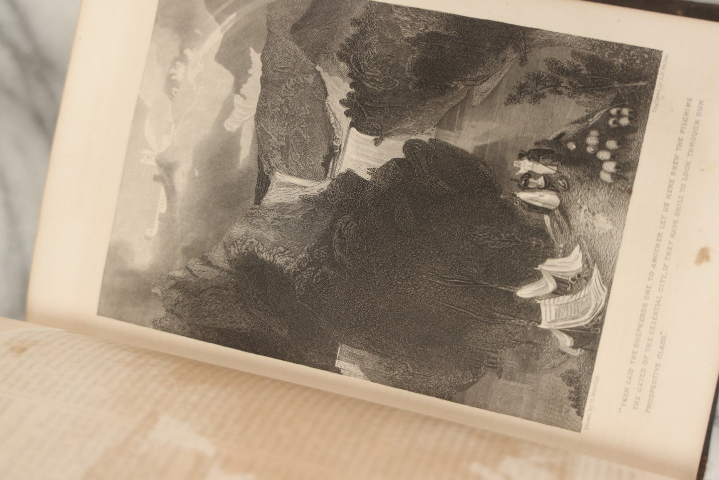 Lot 061 - "The Complete Works Of John Bunyan" Antique Illustrated Book, Embossed Gilt-Stamped Leather Fine Binding, Illustrations Engraved By A.B. Walter, Published By Bradley, Garretson & Co., Philadelphia, 1873