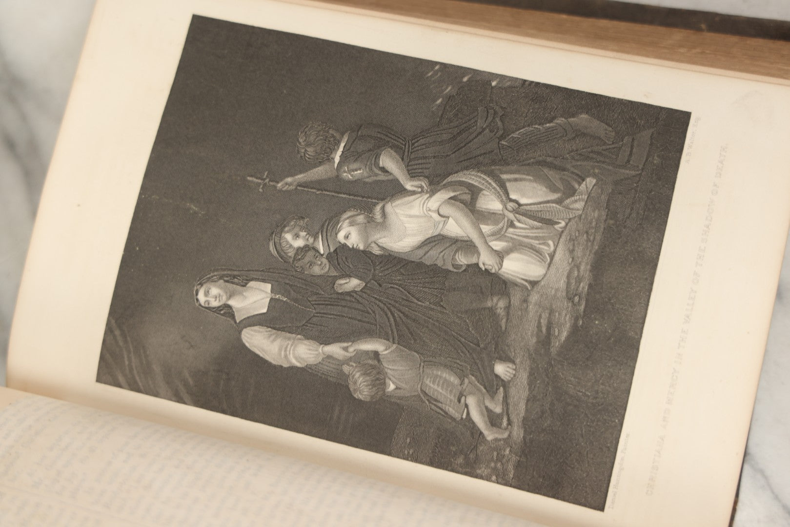 Lot 061 - "The Complete Works Of John Bunyan" Antique Illustrated Book, Embossed Gilt-Stamped Leather Fine Binding, Illustrations Engraved By A.B. Walter, Published By Bradley, Garretson & Co., Philadelphia, 1873