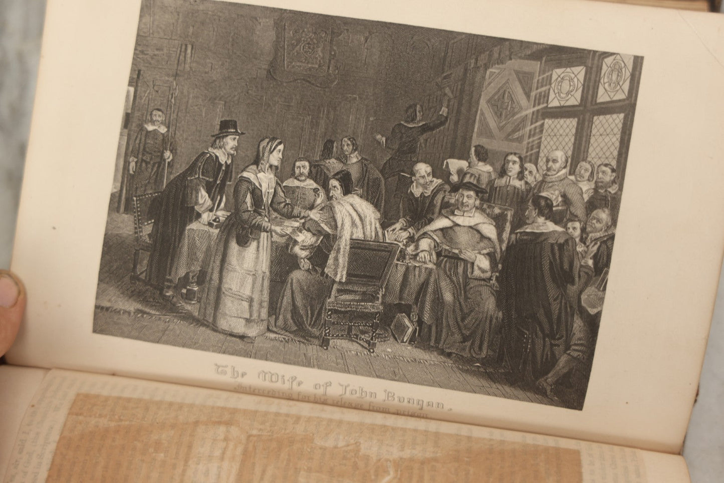 Lot 061 - "The Complete Works Of John Bunyan" Antique Illustrated Book, Embossed Gilt-Stamped Leather Fine Binding, Illustrations Engraved By A.B. Walter, Published By Bradley, Garretson & Co., Philadelphia, 1873