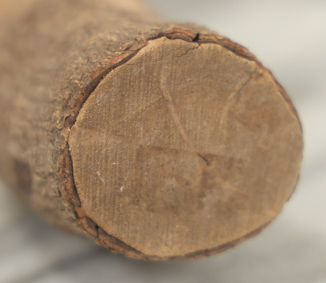 Lot 064 - Vintage Folk Art Carved Driftwood Branch Depicting Frowning, Stoic Native American Man, Shorter Branch