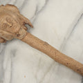 Lot 065 - Vintage Folk Art Carved Driftwood Branch Depicting Frowning, Stoic Native American Man, Longer Branch