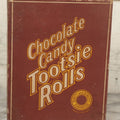 Lot 075 - Vintage Pressboard Advertising Retail Store Display Box For Chocolate Candy Tootsie Rolls, 120 Count Capacity, Manufactured By The Sweets Company Of America, Inc., New York, New York
